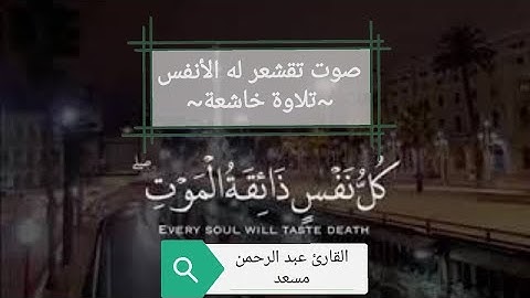 تلاوة تقشعر لها الأنفس من سورة العنكبوت بصوت القارئ ~عبد الرحمن مسعد~ abdurrahman mossad~