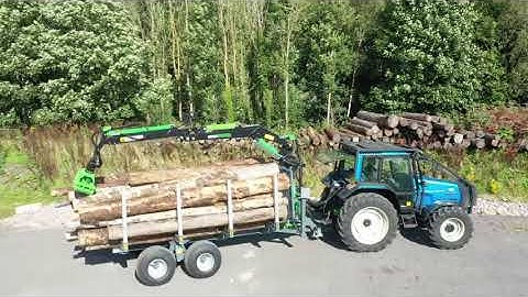 Botex Euro-11 Forestry Trailer with 560D Timber Loader - Jas P Wilson