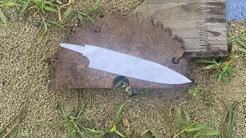 Handmade Knife Making – Crafting a Sharp and Practical Kitchen Knife from a Rusty Circular Saw Blade