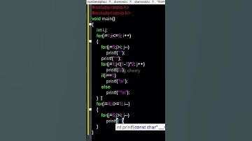 Hollow Diamond pattern in c #codingshorts #codingshortsvideo