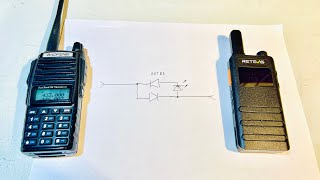 RF probe on diodes for testing walkie talkies