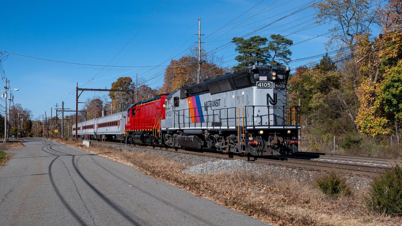 M&E Whippany Comet 1 Move On NJT & Polar Train, Railfanning Morristown - East Hanover, NJ 11/3/24