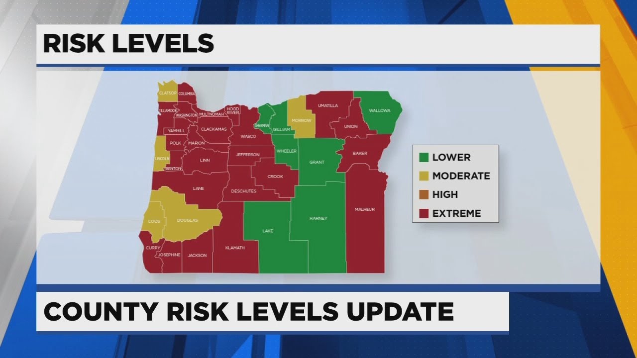 Gov. Brown updates COVID-19 county risk levels, 5 improve from 'extreme ...