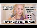 ANGIE HOT & FLASHY BRUSH SET IN ACTION | ALIMA PURE MAKEUP | ALL NEW | REVIEWS #cleanmakeup