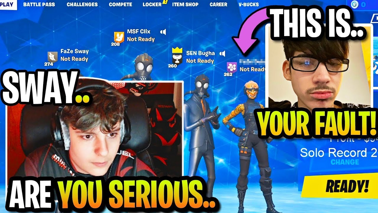 FaZe SWAY *CALLS OUT* CLIX to WAGER then THIS HAPPENED when HE REFUSED! (Fortnite)