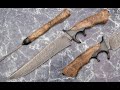 Knifemaking: Making damascus bowie with sub hilt