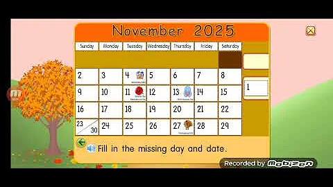 Starfall Calendar November 2025