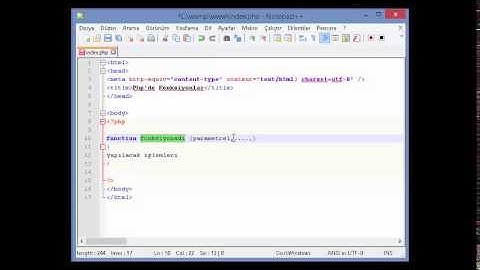 15  Php’ de Fonksiyon Kullanımı