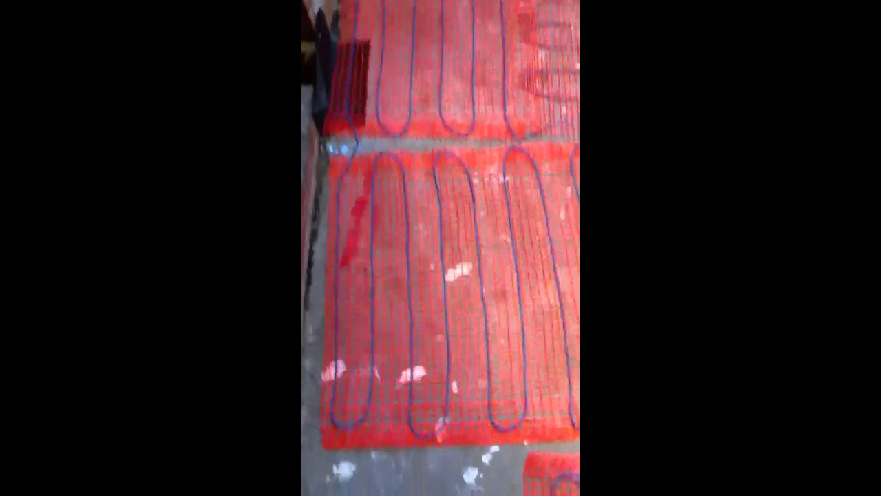 Electric floor heat Installation 1/6/11 YouTube