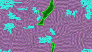 reaction-diffusion experiment pr test 08 prs 165 - green flow purple sticks