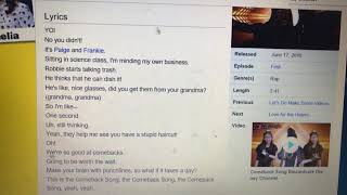 The Comeback Song Lyrics