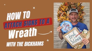 How to attach signs to a wreath| Ways to attach a sign to a wreath| Connecting signs to wreaths
