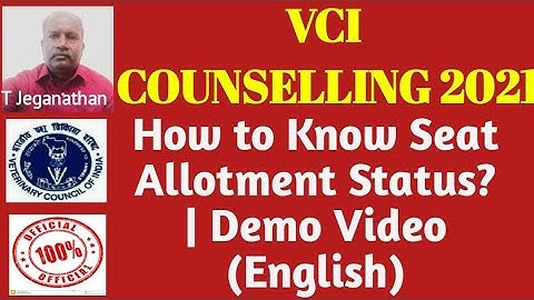 VCI COUNSELLING 2021 | How to Download Seat Allotment Letter? | Demo Video (English)