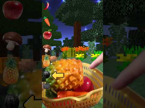 Filling My Inventory With 7 Beautiful Custom Foods! 🍉🥕 #minecraft