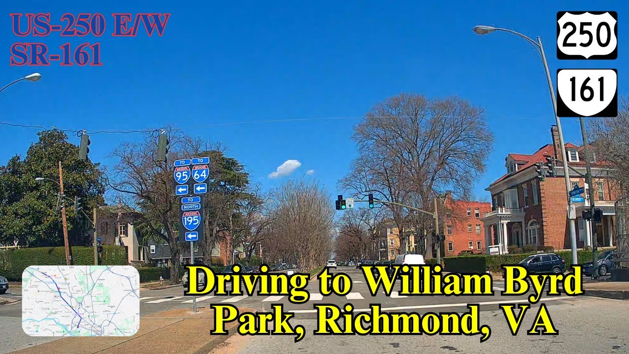 Driving to William Byrd Park, Richmond, VA | US-250 E/W | SR-161 | streetview819 | Virginia