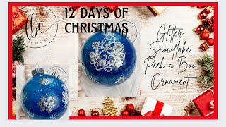 Glitter Snowflake Peek a Boo Ornament