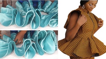 how to create 1440 Degree Peplum fast with Crinoline #Horsehair Braid to hem flounce