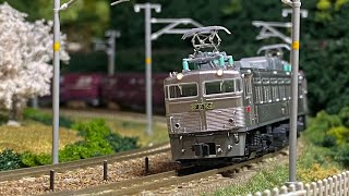 EF81 304 牽引の貨物 #nゲージ #kato #鉄道模型 