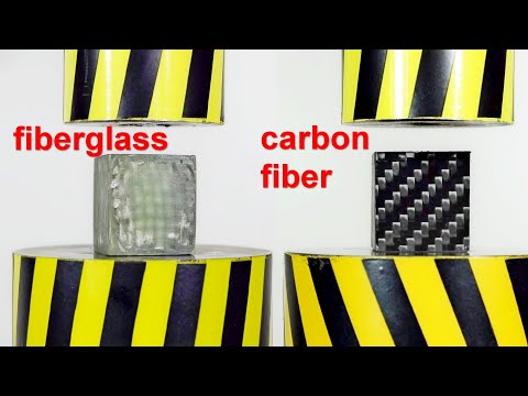 HYDRAULIC PRESS VS FIBERGLASS AND CARBON FIBER