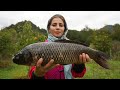 Big Crab Fish Roasted in Clay Oven ♧ Village Cooking