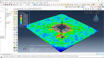 Simulation CEL explosion on the Ice surface in interaction with water and air in Abaqus