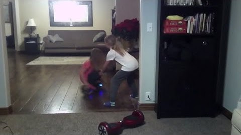 Little Girl Crashes Into Wall After Losing Control Of Hoverboard