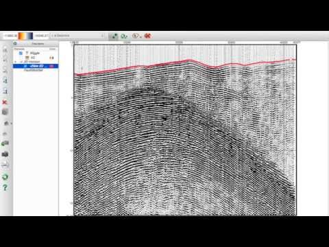 Example of Picking Refraction Data in OpendTect