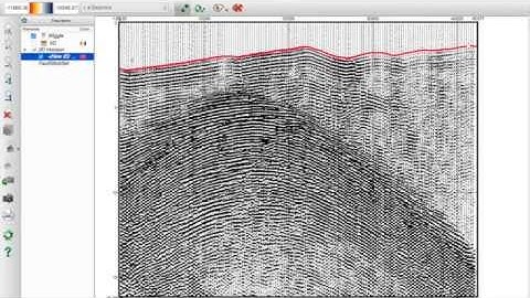 Example of Picking Refraction Data in OpendTect