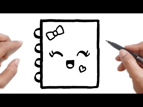 كيف ترسم نوتة يومية كيوت خطوة بخطوة رسم سهل