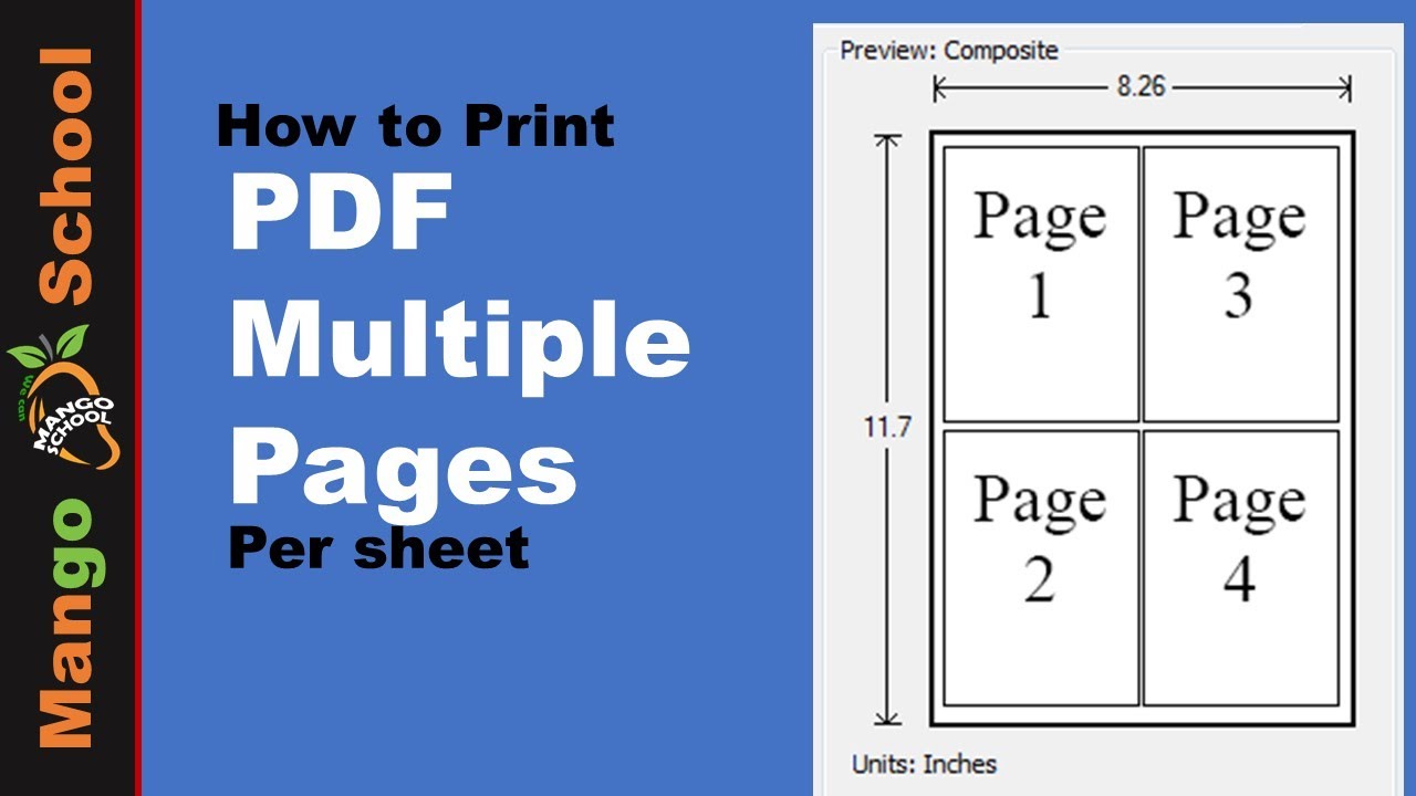 Majestætisk Kurve har taget fejl How to Print PDF multiple pages per sheet - YouTube