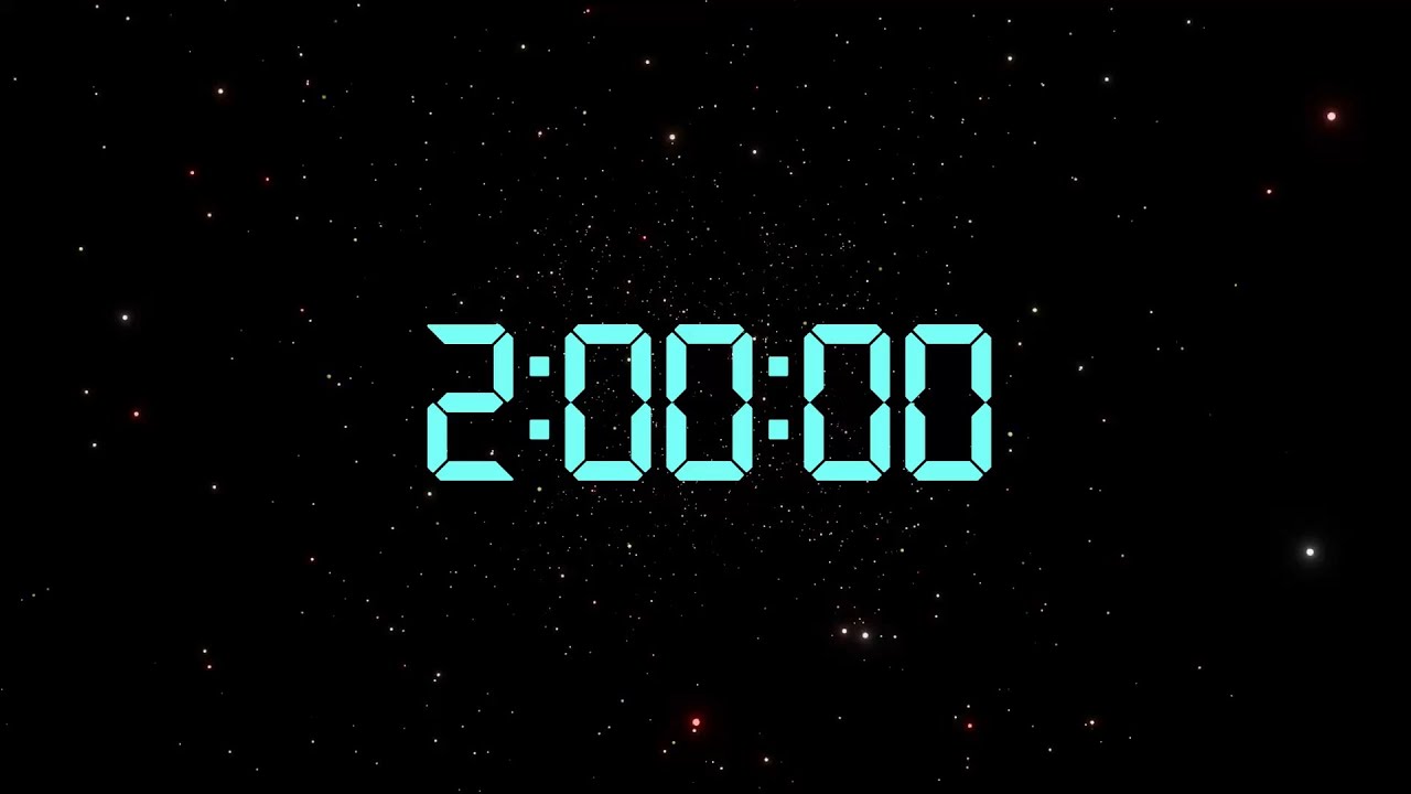 2 Hour | Timer & Alarm  COUNTDOWN with Stars