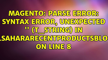 Parse error: syntax error, unexpected 