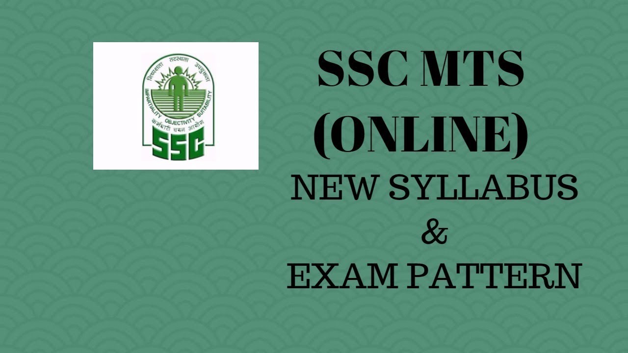 SSC MTS (ONLINE) EXAM PATTERN AND SYLLABUS....