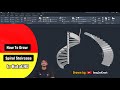 How to draw 3D Spiral Staircase | Complete Drawing Tutorial in Easy Steps | AutoCAD 3D Drawing