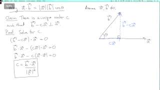 Multivariable calculus 1.3.4: The geometric interpretation of dot product