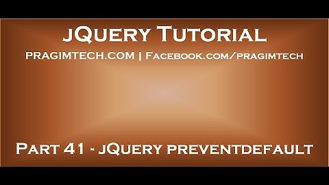 jQuery preventdefault