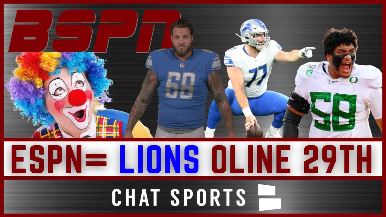 Detroit Lions Offensive Line Ranks 29th By ESPN Ft. Frank Ragnow, Taylor Decker, and Penei Sewell