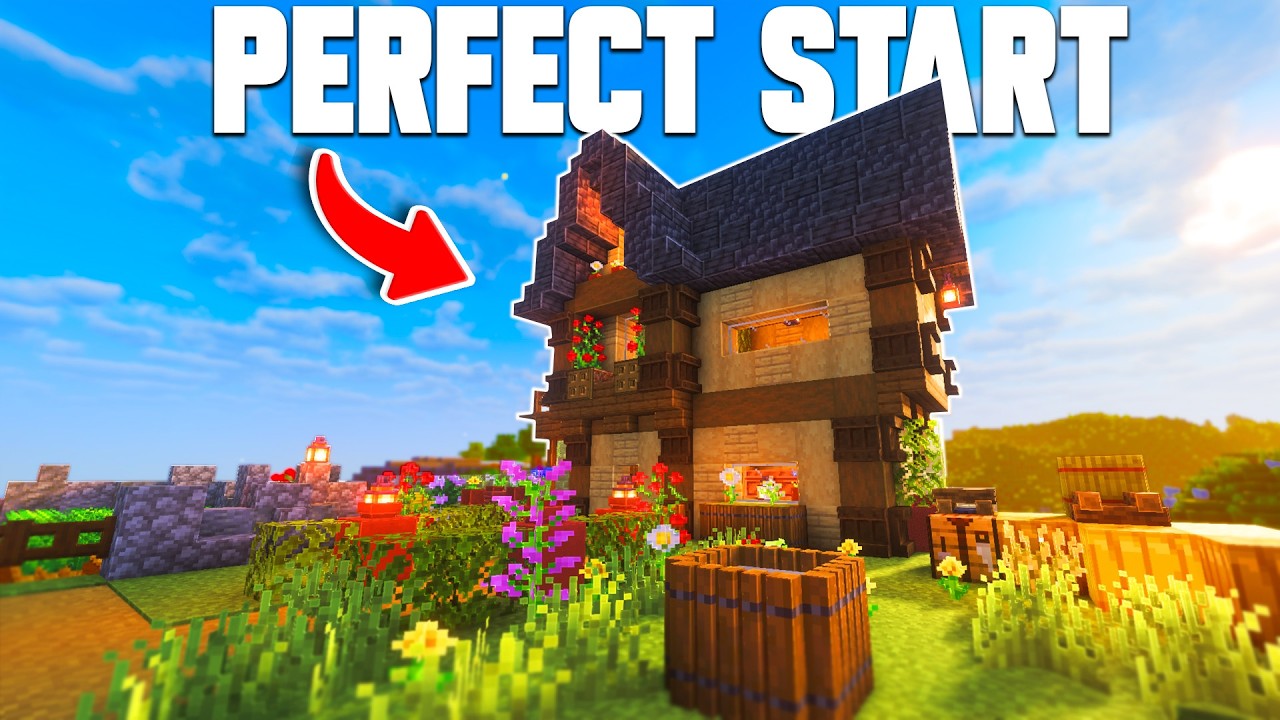 My PERFECT Cozy Start To My Minecraft Forever World - YouTube