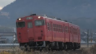 JR高徳線 造田カーブで朝の列車を撮影