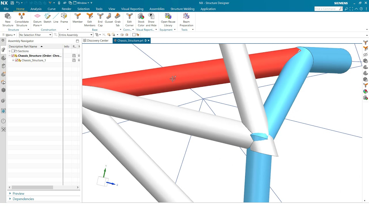 Chassis geometry preparations in NX (Video 1/4)