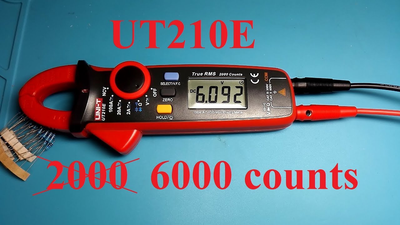 Токовые клещи UT210E перешитые на 6000 отсчетов. - YouTube