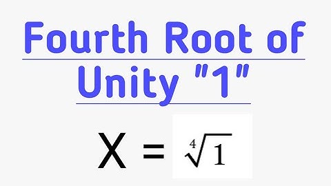 #Basic #Math.                                                         Fourth Root of 1 | Hindi/Urdu.