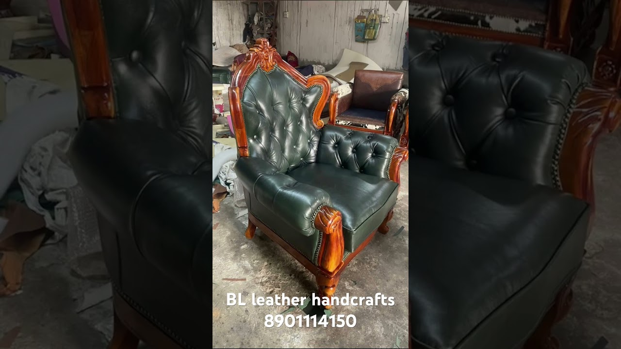 100% pure leather chesterfield vintage leather sofa 🛋️and master chair 🪑call 📞8901114150