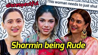 SHARMIN SEGAL BEING EXTREMELY RUDE TOWARDS SANJEEDA SHEIKH & ADITI RAO HYDARI | HEERAMANDI INTERVIEW