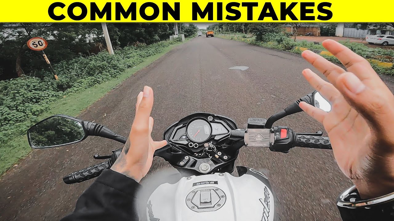 10 common MISTAKES & SOLUTIONS while learning bike | Bike chalana seekhiye - Bajaj Ns 200
