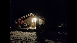 THE TENT. Last time up before Deer Hunting. Cold. Snow. Stands. Rifles. Tent cooking. My Dad.