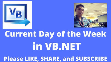 Current Day of the Week in Visual Basic NET