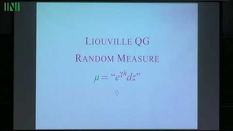 SRQW02 | Prof. Bertrand Duplantier | CLE Nesting and Liouville Quantum Gravity