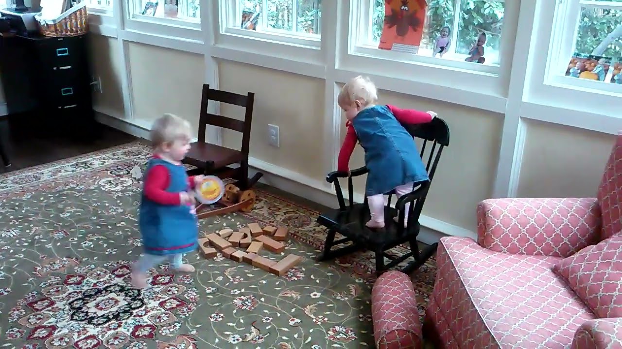 Frances and Margaret playroom time 12.9.13