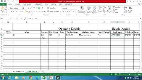 Excel to Tally-Import Ledger Master and stock with all details from Excel to tally:Excel My Life|